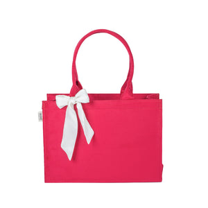 Red Knotted Velvet Tote Bag – Elegant & Eco-Friendly Handbag