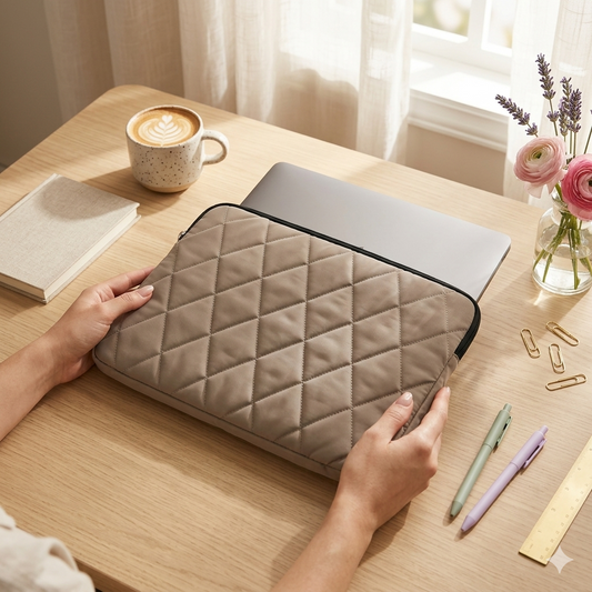 Gray-Beige Laptop sleeve