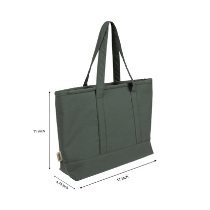 Mist Green Tote – Waterproof College & Shoulder Bag for Girls