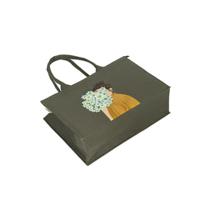 Canvas Bag -  Green Mimi Girl Corsage