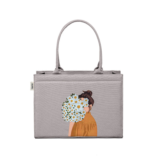Mimi Girl Corsage Tote - Moonlight Grey