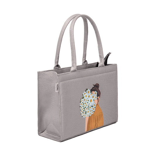 Mimi Girl Corsage Tote - Moonlight Grey