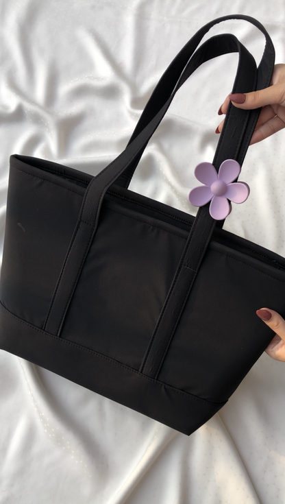 Ink Black Charm Tote – Stylishly Strong, Perfect for College Life