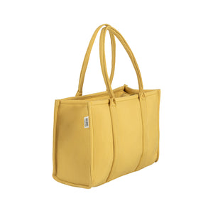 Plain Striped Tote - Mustard Tote Bag