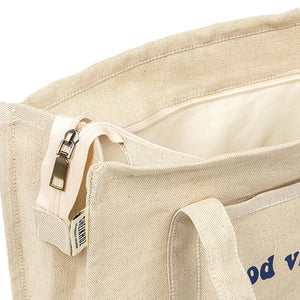 Good Vibes Off-white Canvas Tote – Eco-Chic Everyday Handbag