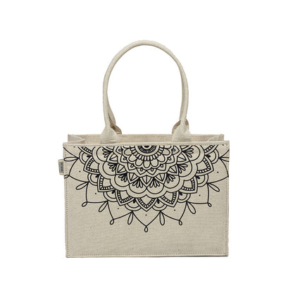 Obsidian Mandala off-white – Eco-Chic Statement Bag