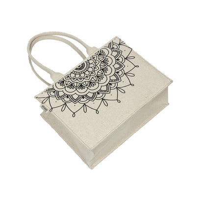 Obsidian Mandala off-white – Eco-Chic Statement Bag