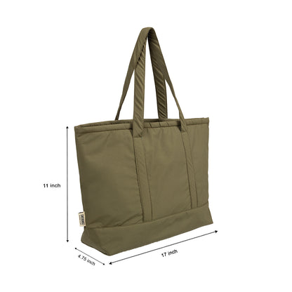 Olive Grove Tote – Waterproof Shoulder & College Bag for Girls