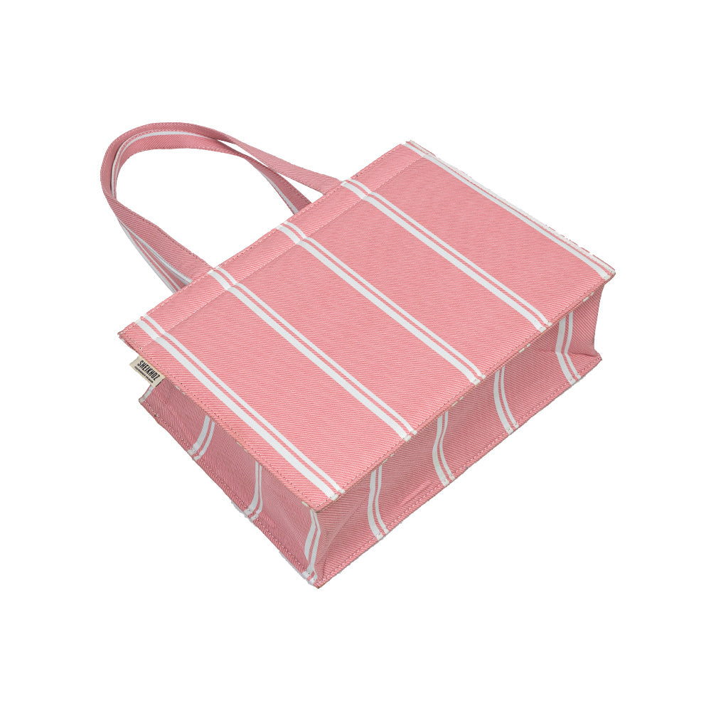 Pink Whisper Striped Tote – Summer Charm