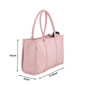 Plain Striped Tote - Pink Tote Bag