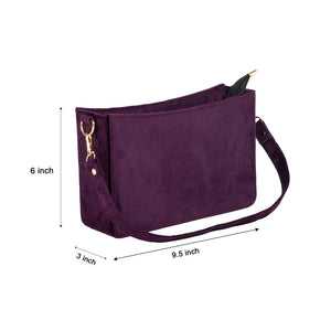 Classic Mini Purple Velvet Tote Bag – Sustainable and Stylish Handbag