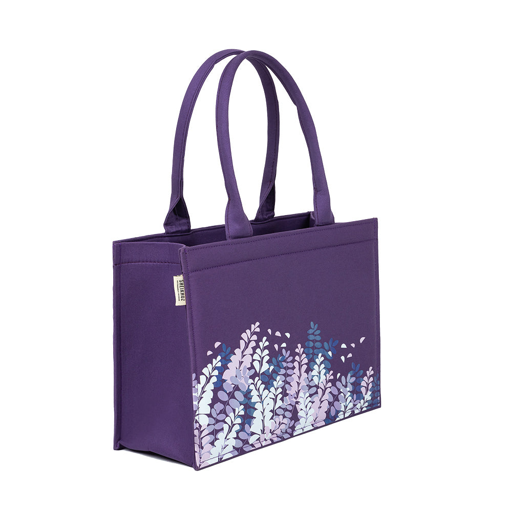 Purple Floral Print Tote Bag – Every Day Blooming Charm