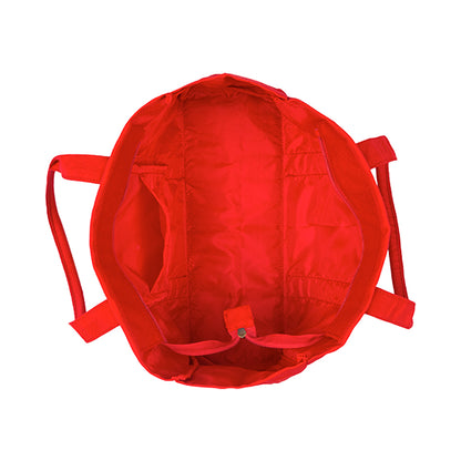 Red Striped Canvas Tote Bag – Casual Handbag