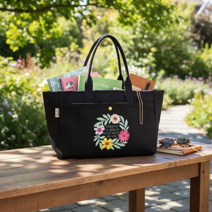 Soft Tote Floral Ring Embrace the Beauty - Canvas Tote