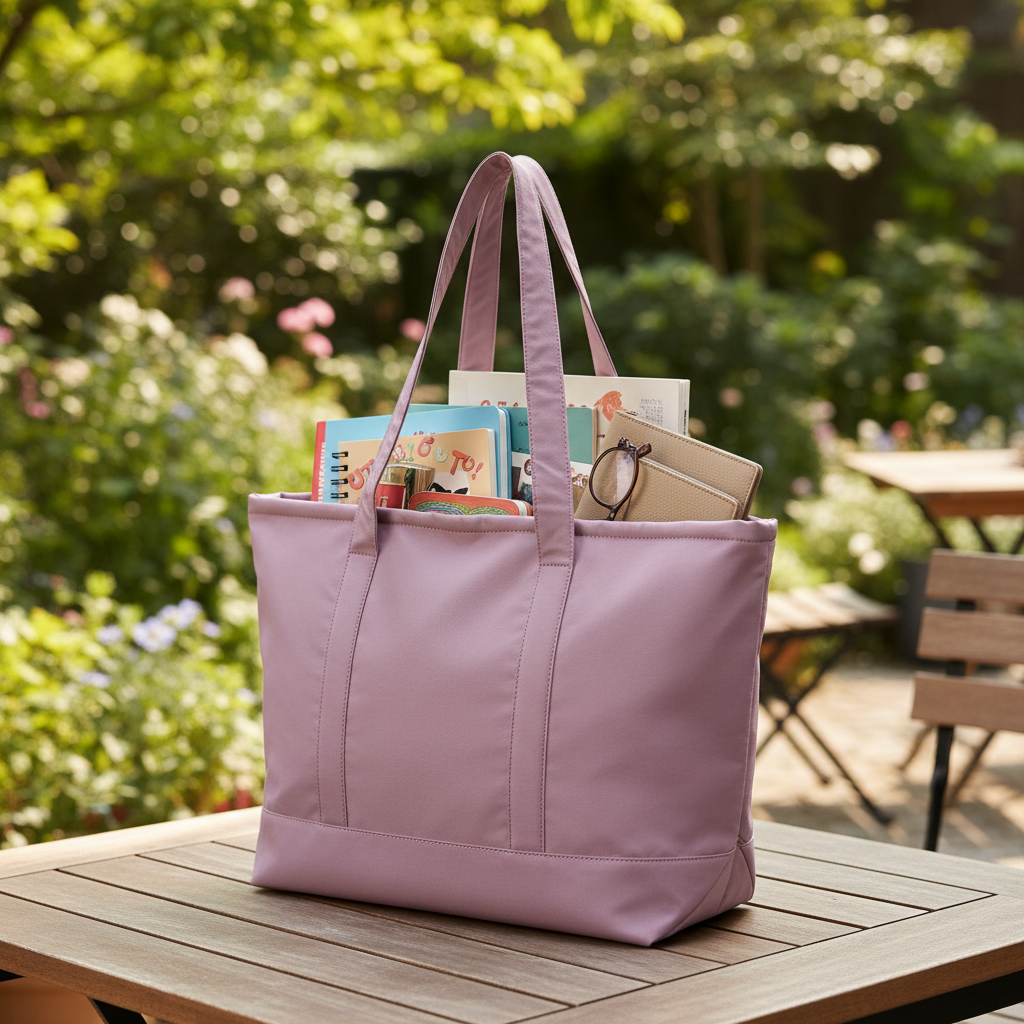 Pink Lavender Soft Waterproof Tote – Dustproof, Lightweight & Everyday Chic