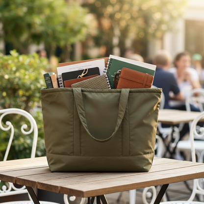 Olive Grove Tote – Waterproof Shoulder & College Bag for Girls