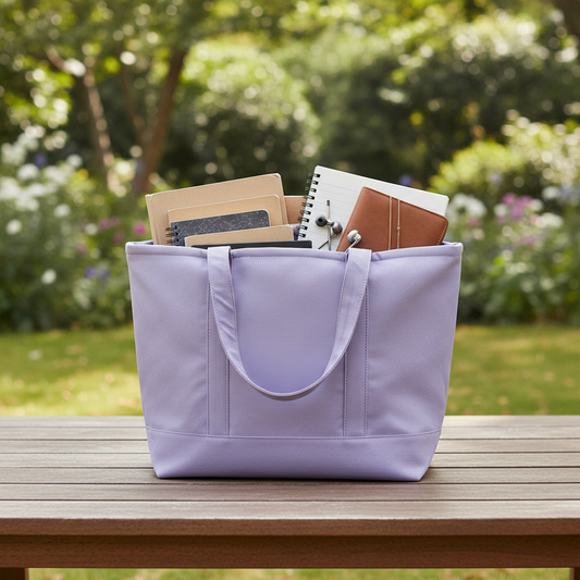 Mocha Mauve Tote – Waterproof Shoulder & College Bag for Girls