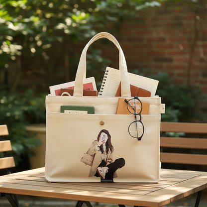 Offwhite Selfie Muse Soft Tote – Eco-Chic Statement Handbag