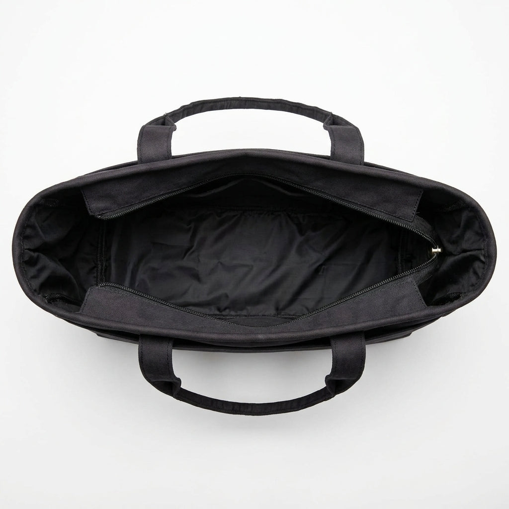 Deep Charcoal Grey Focus and bloom Women Tote Bag