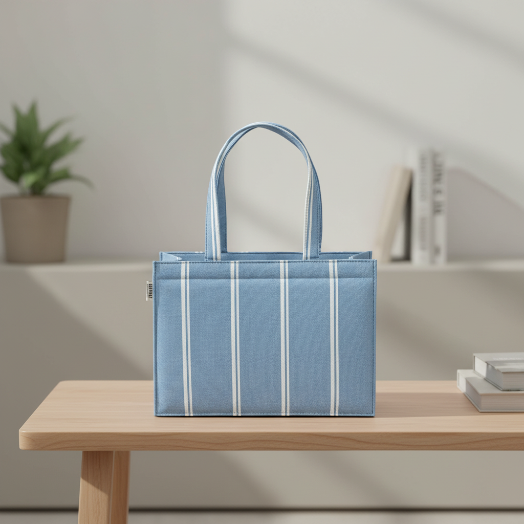 Coastal Blue Striped Tote – Summer Essential