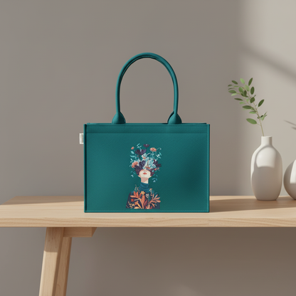 Ethereal Muse Tote – Abstract Girl Print