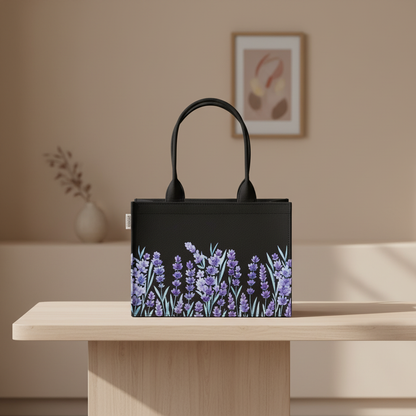 Royal Bloom Purple Canvas Tote – Floral Edition