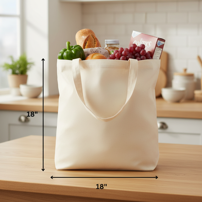 SHEIKHOZ Cotton Tote Bag for Women - Reusable Multi-Purpose Cotton Bags for School, Gym, and Shopping