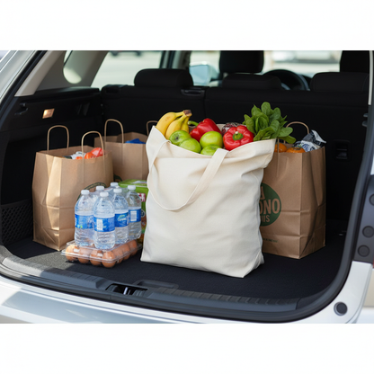 SHEIKHOZ Cotton Tote Bag for Women - Reusable Multi-Purpose Cotton Bags for School, Gym, and Shopping