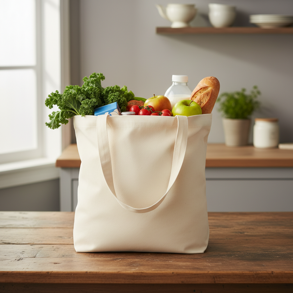 SHEIKHOZ Cotton Tote Bag for Women - Reusable Multi-Purpose Cotton Bags for School, Gym, and Shopping