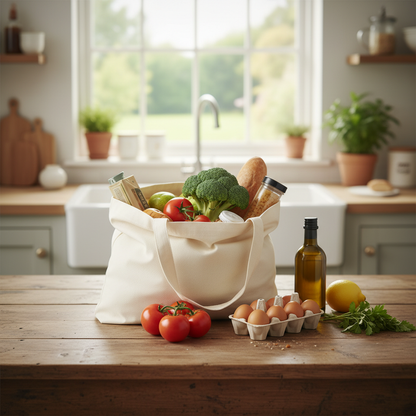 SHEIKHOZ Cotton Tote Bag for Women - Reusable Multi-Purpose Cotton Bags for School, Gym, and Shopping